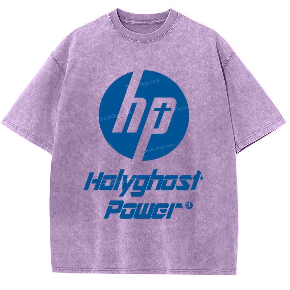 Holy Ghost Power Snowflake Vintage Washed T-Shirt