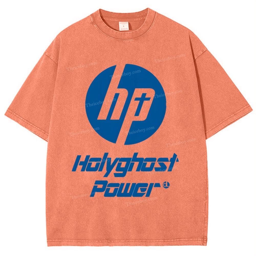 Holy Ghost Power Snowflake Vintage Washed T-Shirt