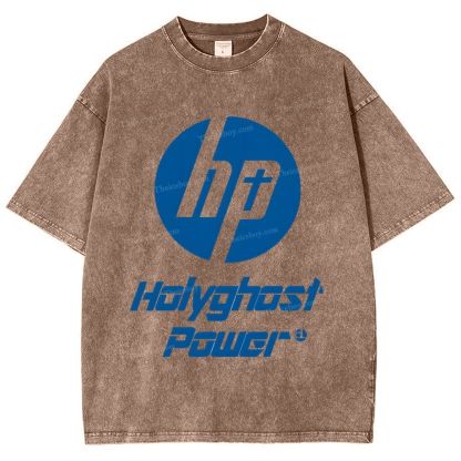 Holy Ghost Power Snowflake Vintage Washed T-Shirt