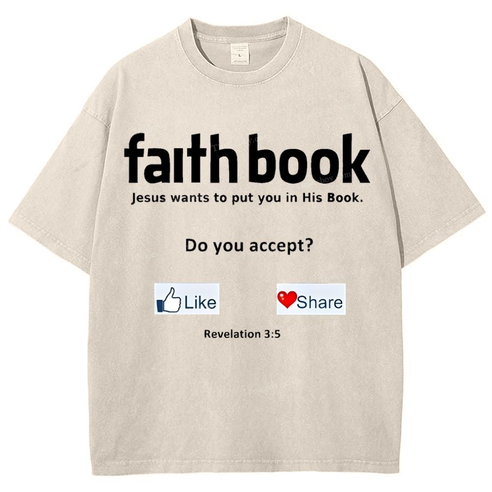 Faithbook Snowflake Vintage Washed T-Shirt