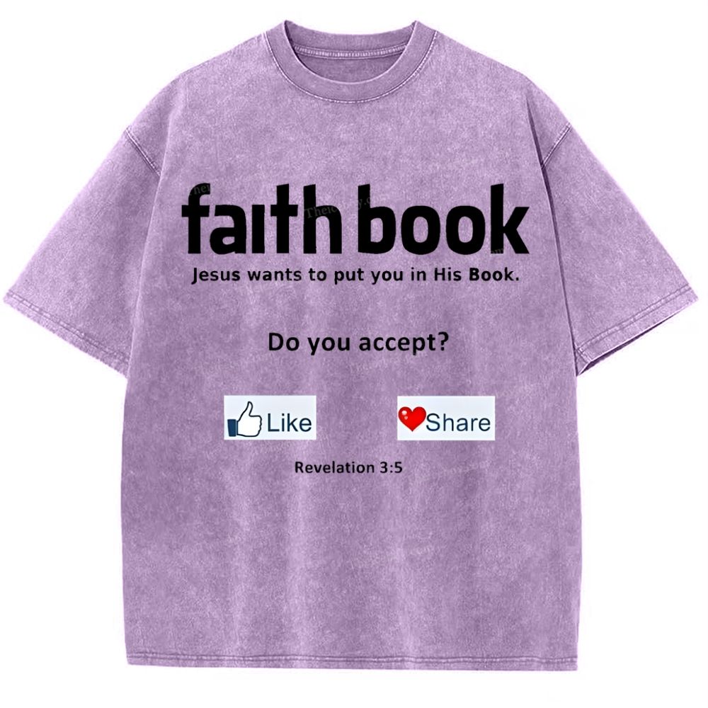 Faithbook Snowflake Vintage Washed T-Shirt