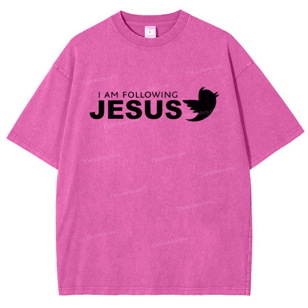 I Am Following Jesus Snowflake Vintage Washed T-Shirt
