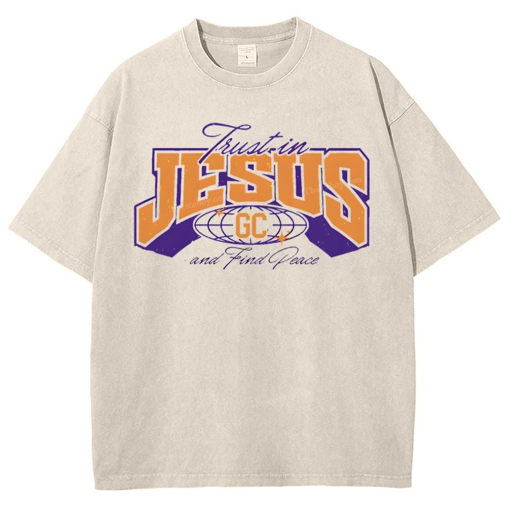 Jesus Snowflake Vintage Washed T-Shirt