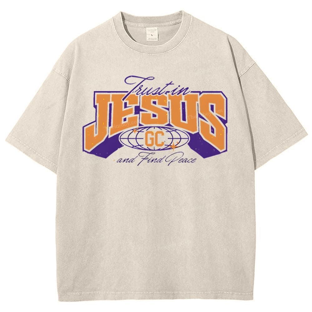Jesus Snowflake Vintage Washed T-Shirt