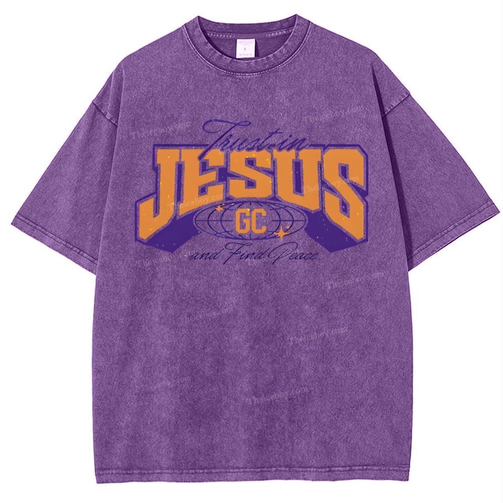 Jesus Snowflake Vintage Washed T-Shirt