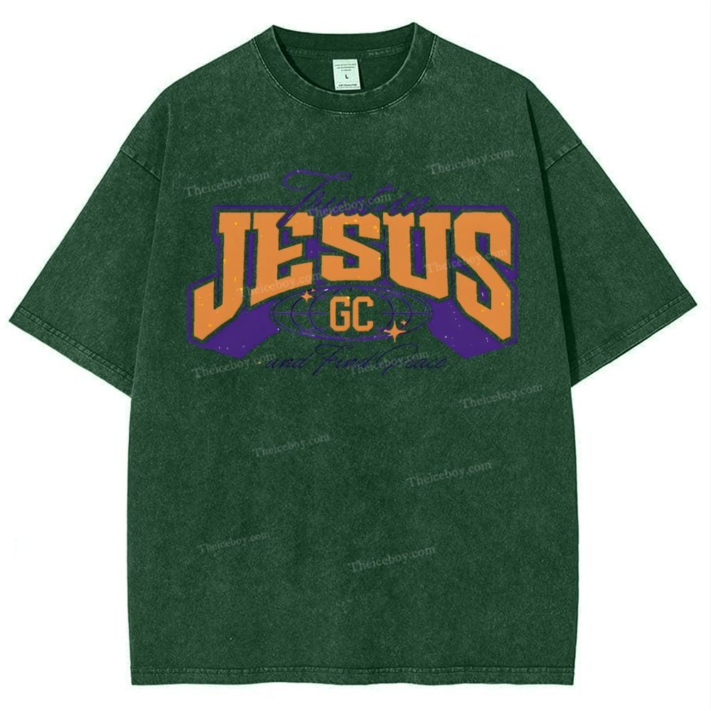 Jesus Snowflake Vintage Washed T-Shirt
