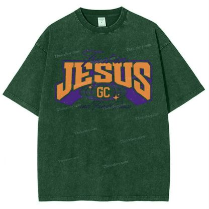 Jesus Snowflake Vintage Washed T-Shirt