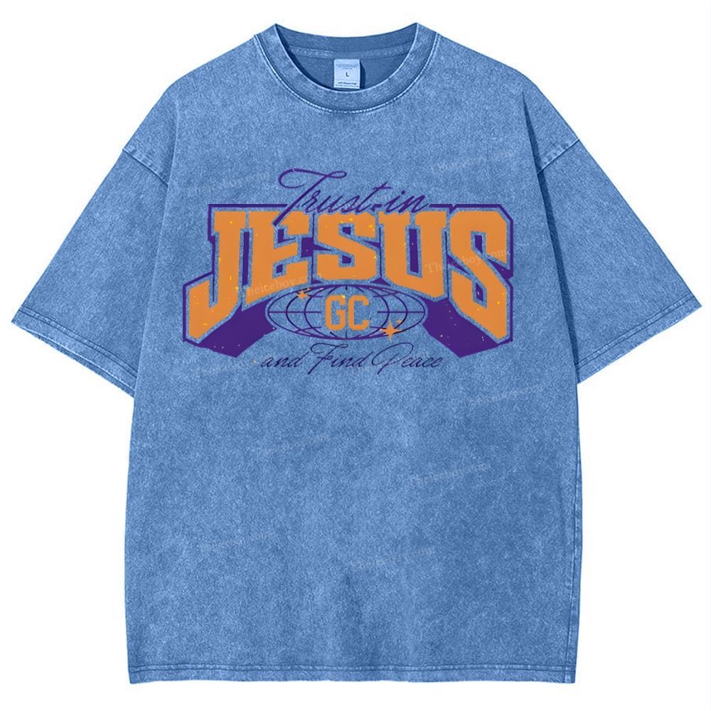 Jesus Snowflake Vintage Washed T-Shirt