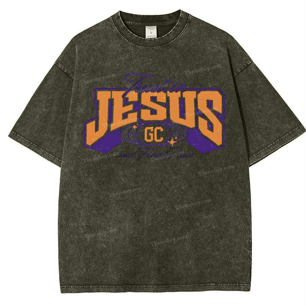Jesus Snowflake Vintage Washed T-Shirt