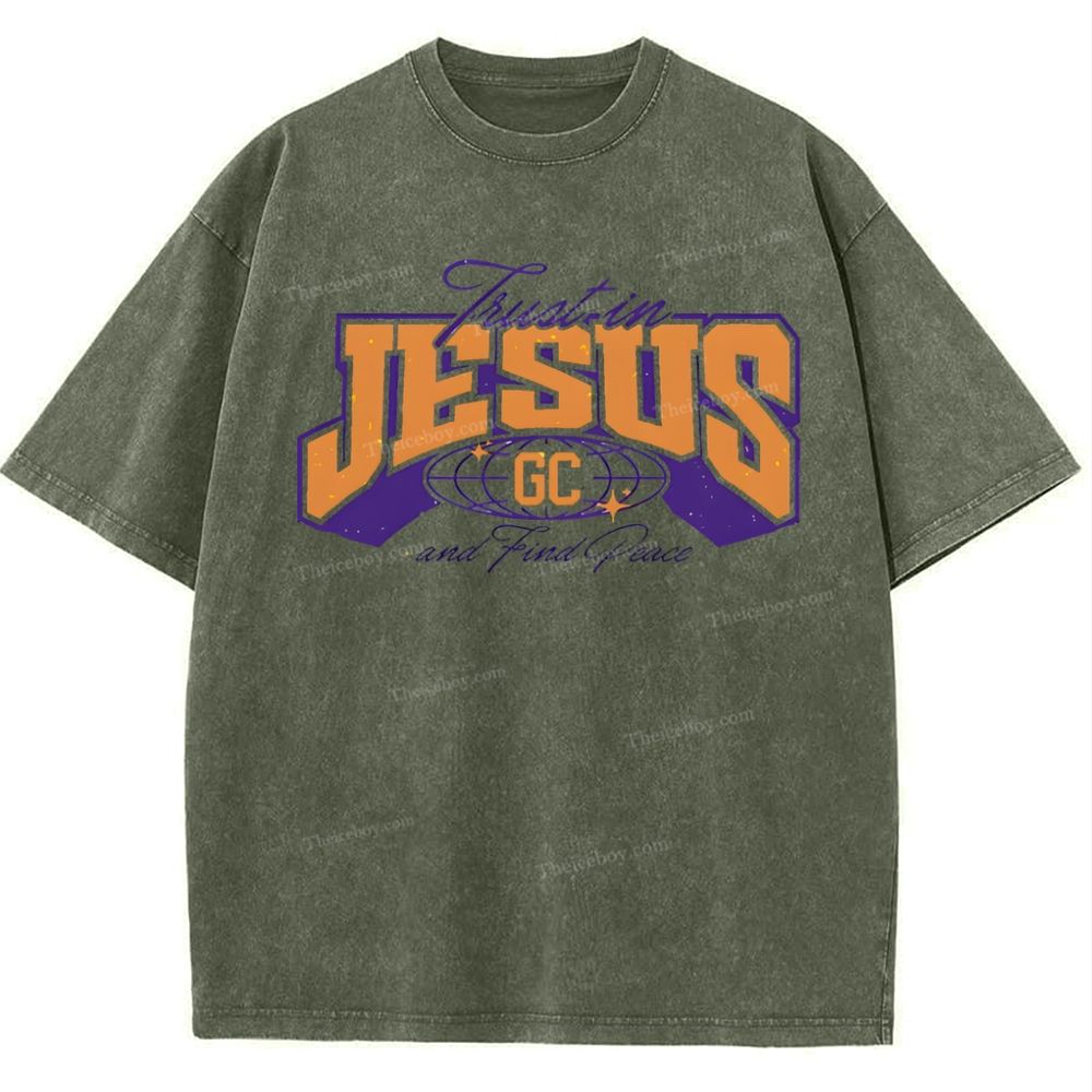 Jesus Snowflake Vintage Washed T-Shirt