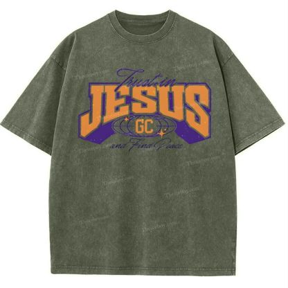 Jesus Snowflake Vintage Washed T-Shirt