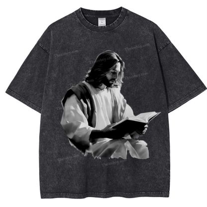 The Light of Faith - Jesus' Encouragement Snowflake Vintage Washed T-Shirt