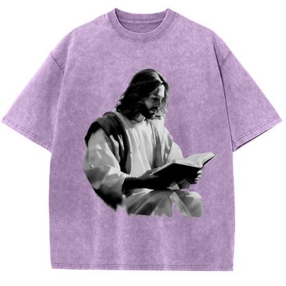 The Light of Faith - Jesus' Encouragement Snowflake Vintage Washed T-Shirt