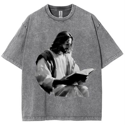 The Light of Faith - Jesus' Encouragement Snowflake Vintage Washed T-Shirt