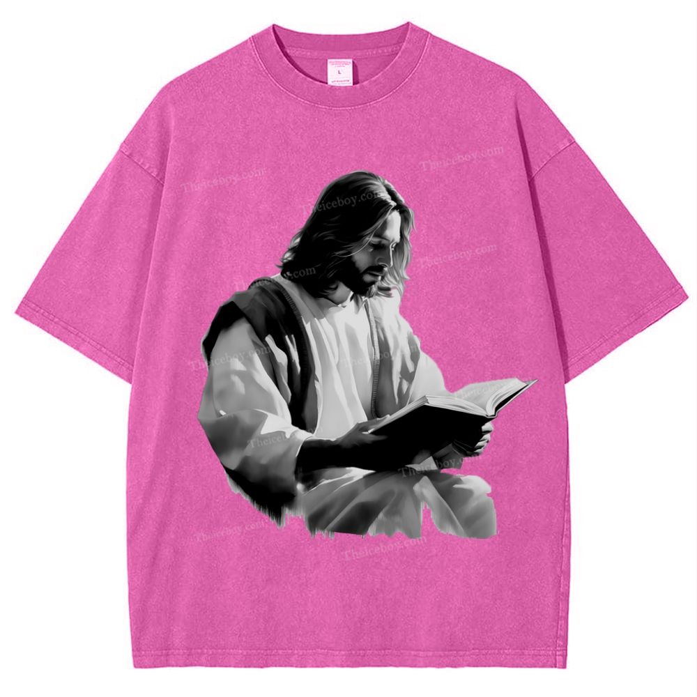 The Light of Faith - Jesus' Encouragement Snowflake Vintage Washed T-Shirt