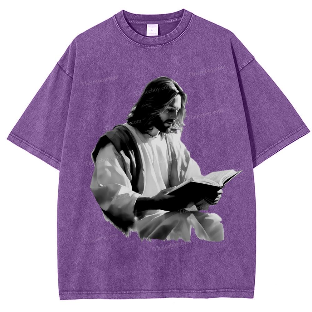 The Light of Faith - Jesus' Encouragement Snowflake Vintage Washed T-Shirt