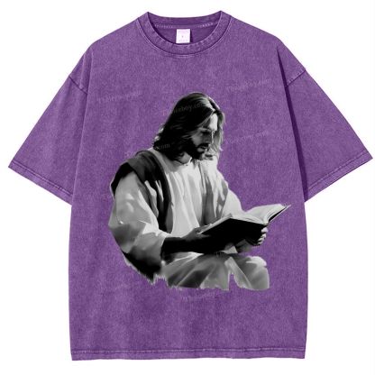The Light of Faith - Jesus' Encouragement Snowflake Vintage Washed T-Shirt