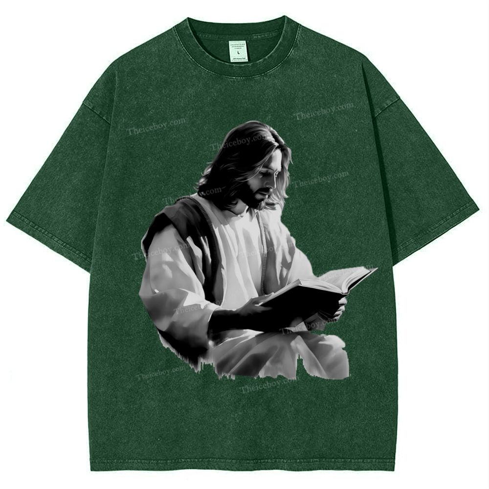 The Light of Faith - Jesus' Encouragement Snowflake Vintage Washed T-Shirt