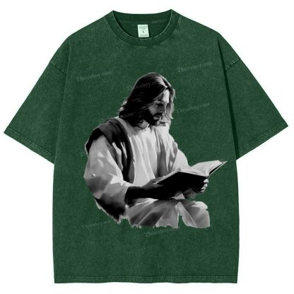 The Light of Faith - Jesus' Encouragement Snowflake Vintage Washed T-Shirt
