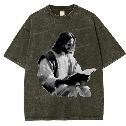 The Light of Faith - Jesus' Encouragement Snowflake Vintage Washed T-Shirt