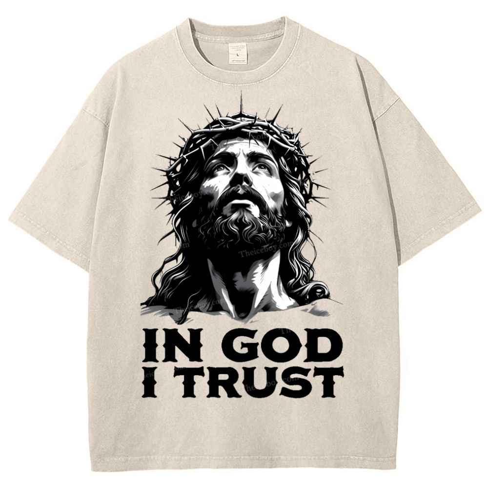 In God I Trust Snowflake Vintage Washed T-Shirt