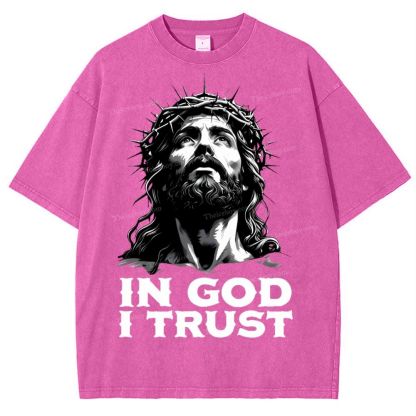 In God I Trust Snowflake Vintage Washed T-Shirt