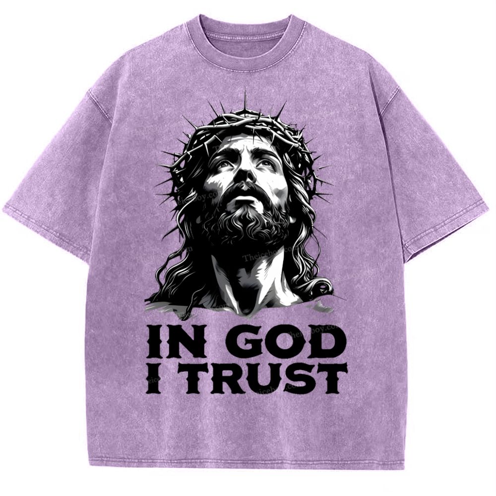In God I Trust Snowflake Vintage Washed T-Shirt