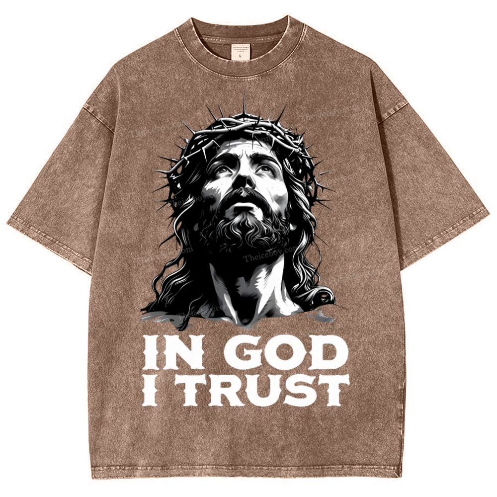 In God I Trust Snowflake Vintage Washed T-Shirt