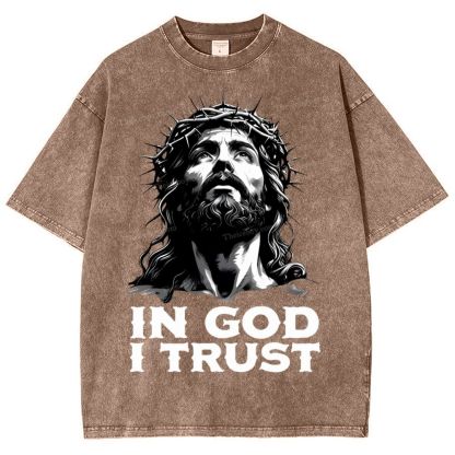 In God I Trust Snowflake Vintage Washed T-Shirt