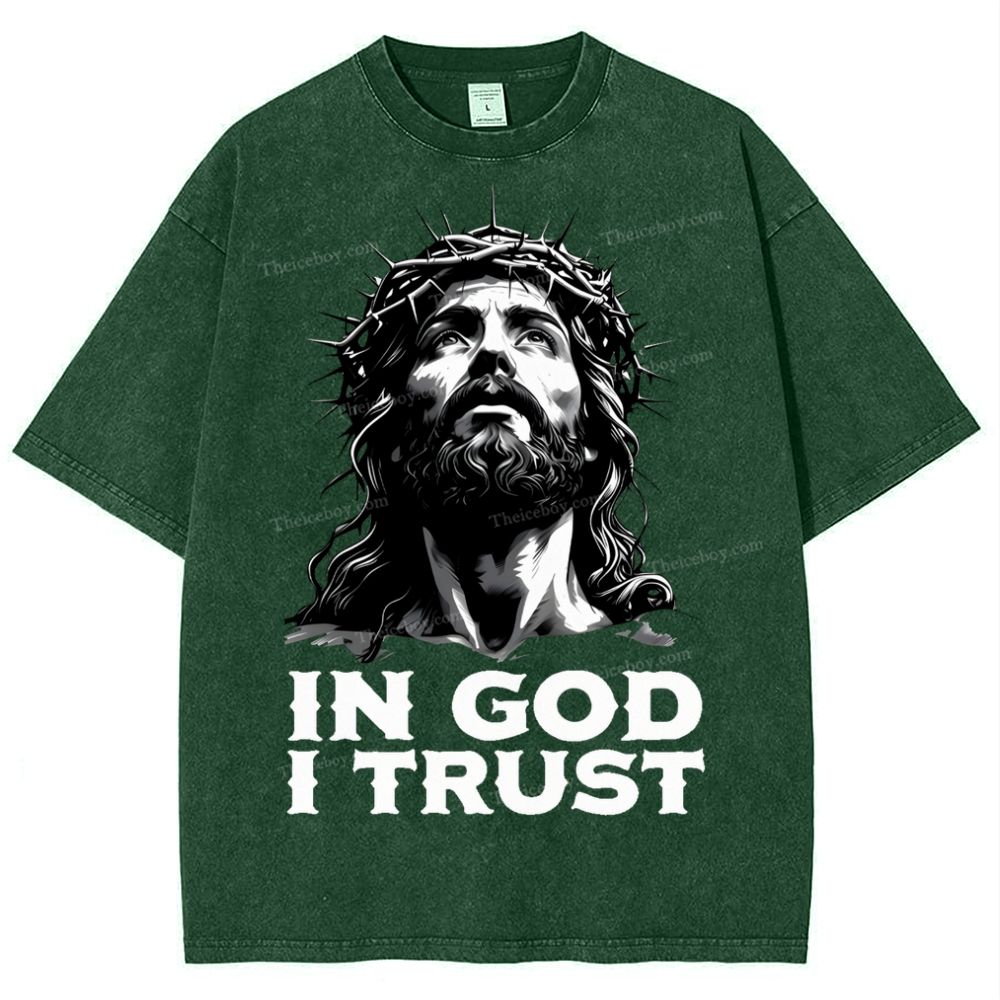 In God I Trust Snowflake Vintage Washed T-Shirt