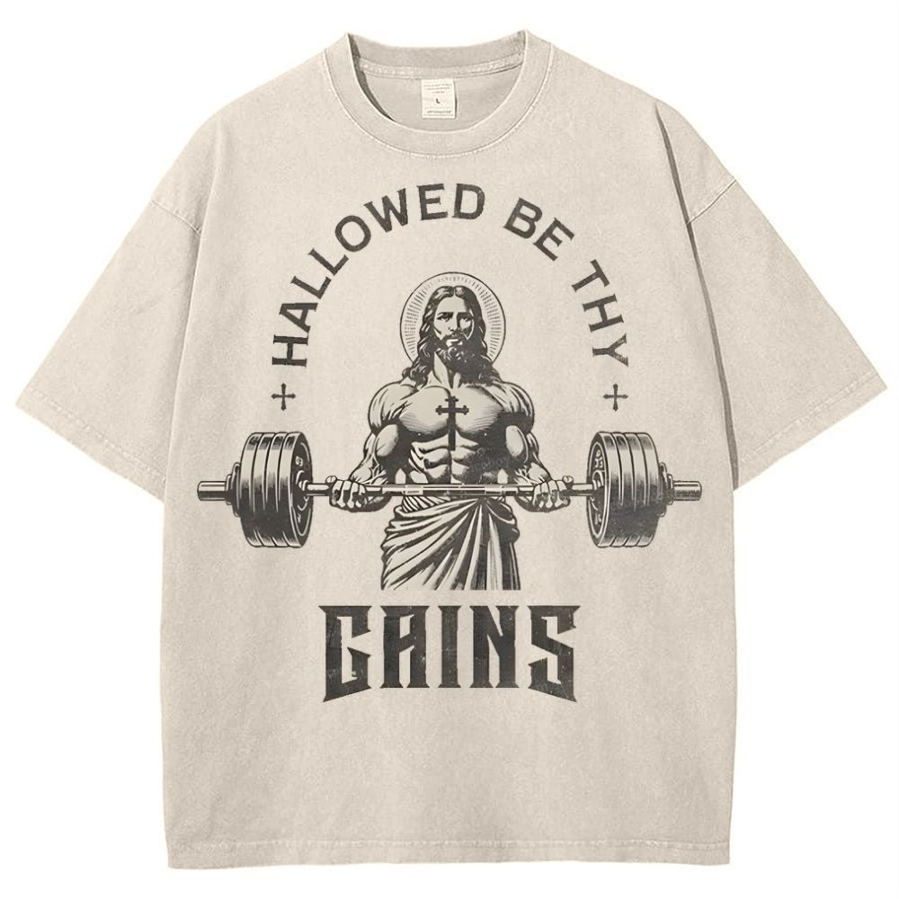 Hallowed Be Thy Gains Snowflake Vintage Washed T-Shirt