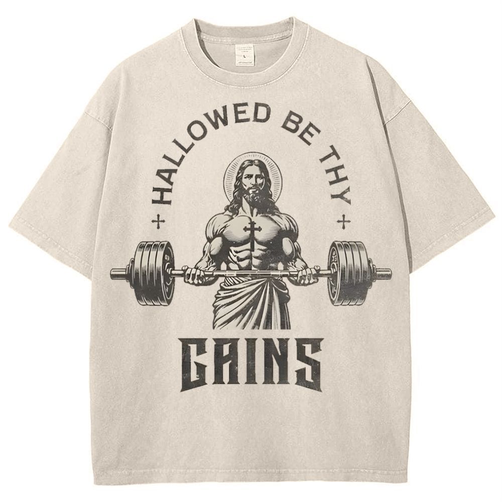 Hallowed Be Thy Gains Snowflake Vintage Washed T-Shirt