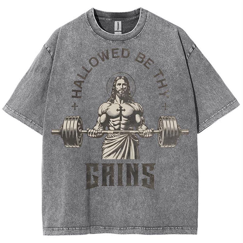 Hallowed Be Thy Gains Snowflake Vintage Washed T-Shirt
