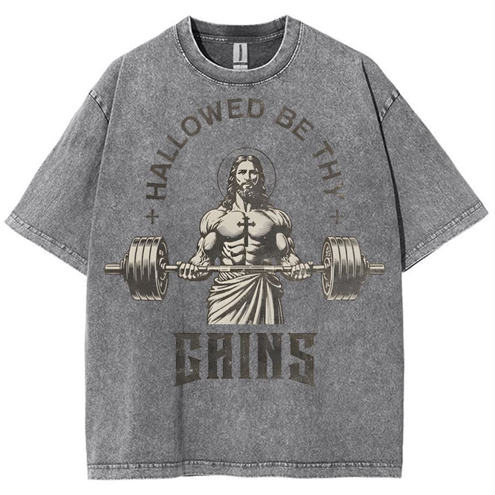 Hallowed Be Thy Gains Snowflake Vintage Washed T-Shirt