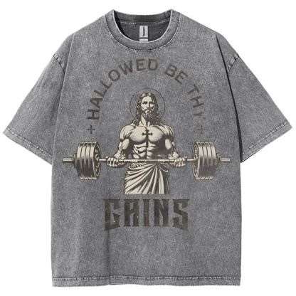 Hallowed Be Thy Gains Snowflake Vintage Washed T-Shirt
