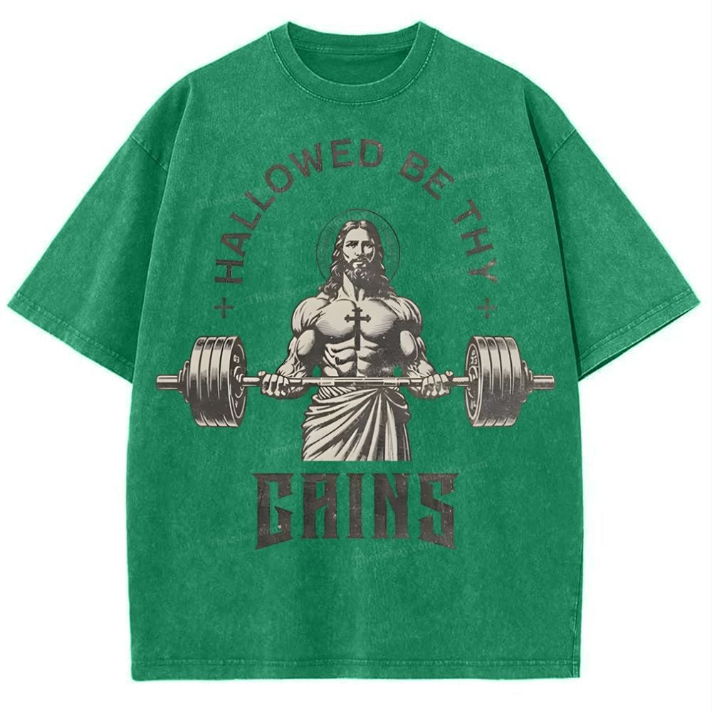 Hallowed Be Thy Gains Snowflake Vintage Washed T-Shirt