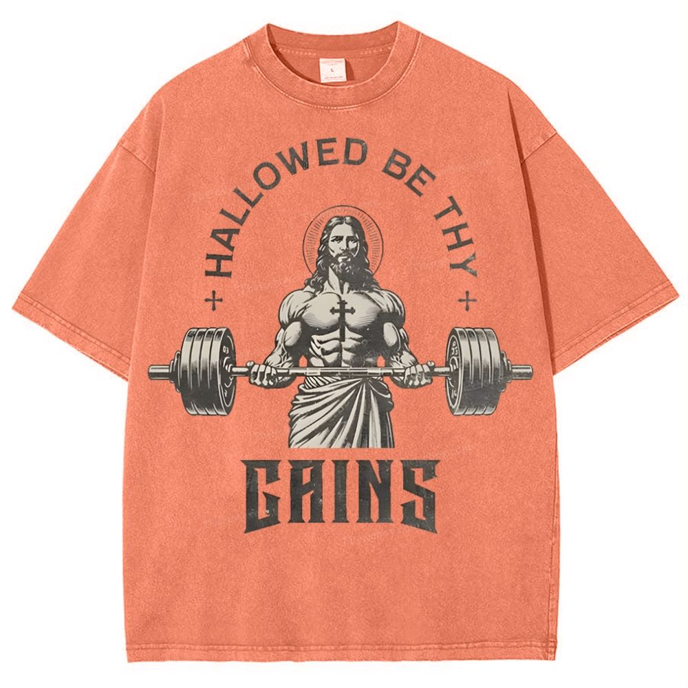 Hallowed Be Thy Gains Snowflake Vintage Washed T-Shirt