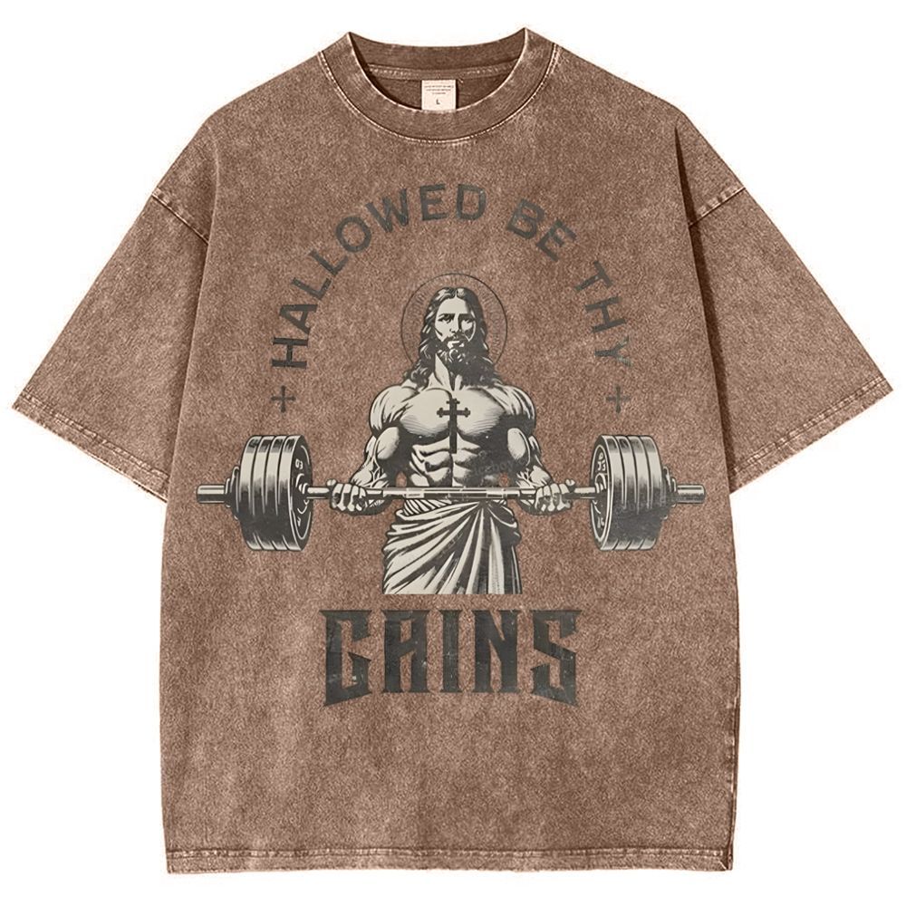 Hallowed Be Thy Gains Snowflake Vintage Washed T-Shirt