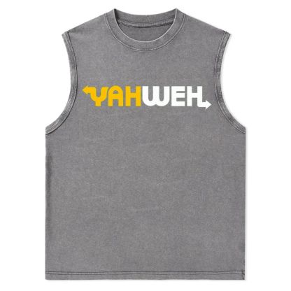 YAHWEH Christian Snowflake Washed Vest
