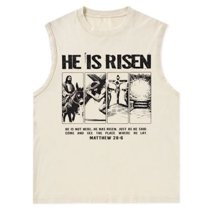 Is Not Here Christian Christian Snowflake Washed Vest