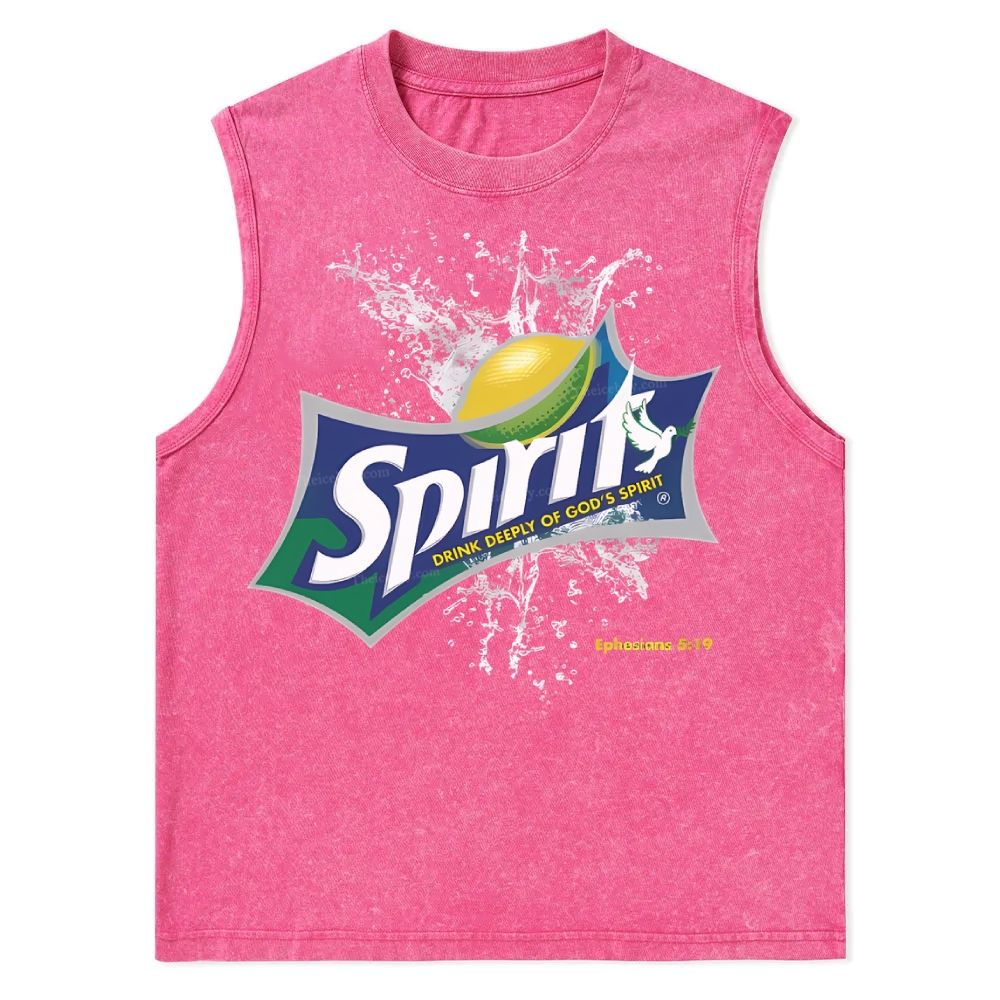 Drink Deeply Of God's Spirit Christian Snowflake Washed Vest