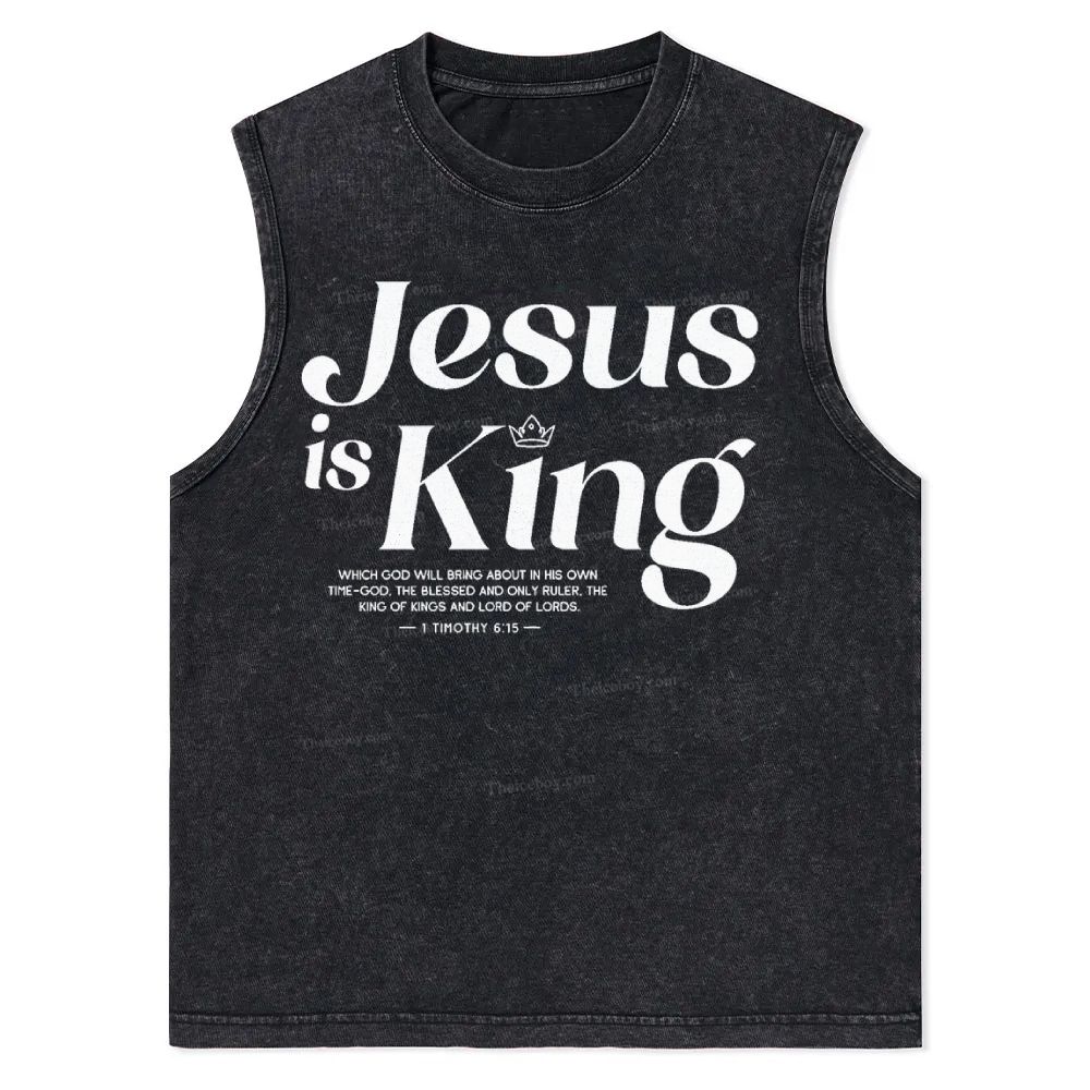 Jesus Of King Christian Snowflake Washed Vest
