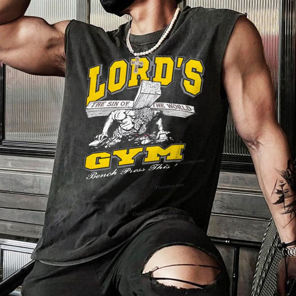 Lords The Sin Of The World Christian Snowflake Washed Vest