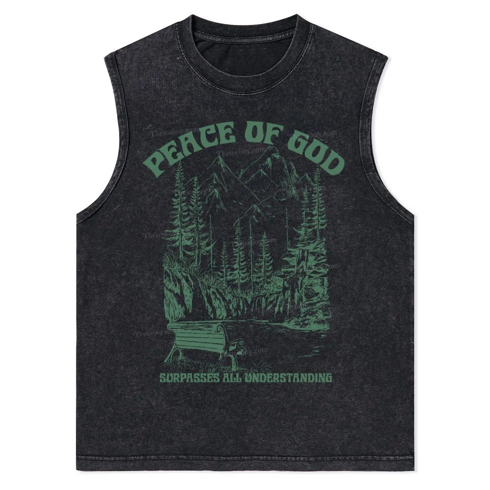 Peace Of God Snowflake Christian Snowflake Washed Vest