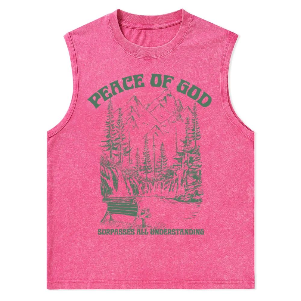 Peace Of God Snowflake Christian Snowflake Washed Vest