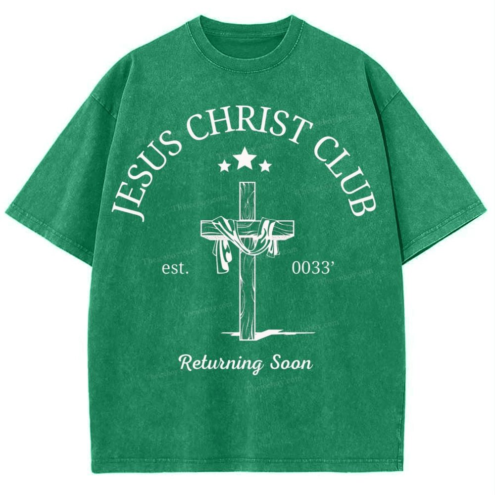 Jesus Christ Club Snowflake Vintage Cotton T-Shirt