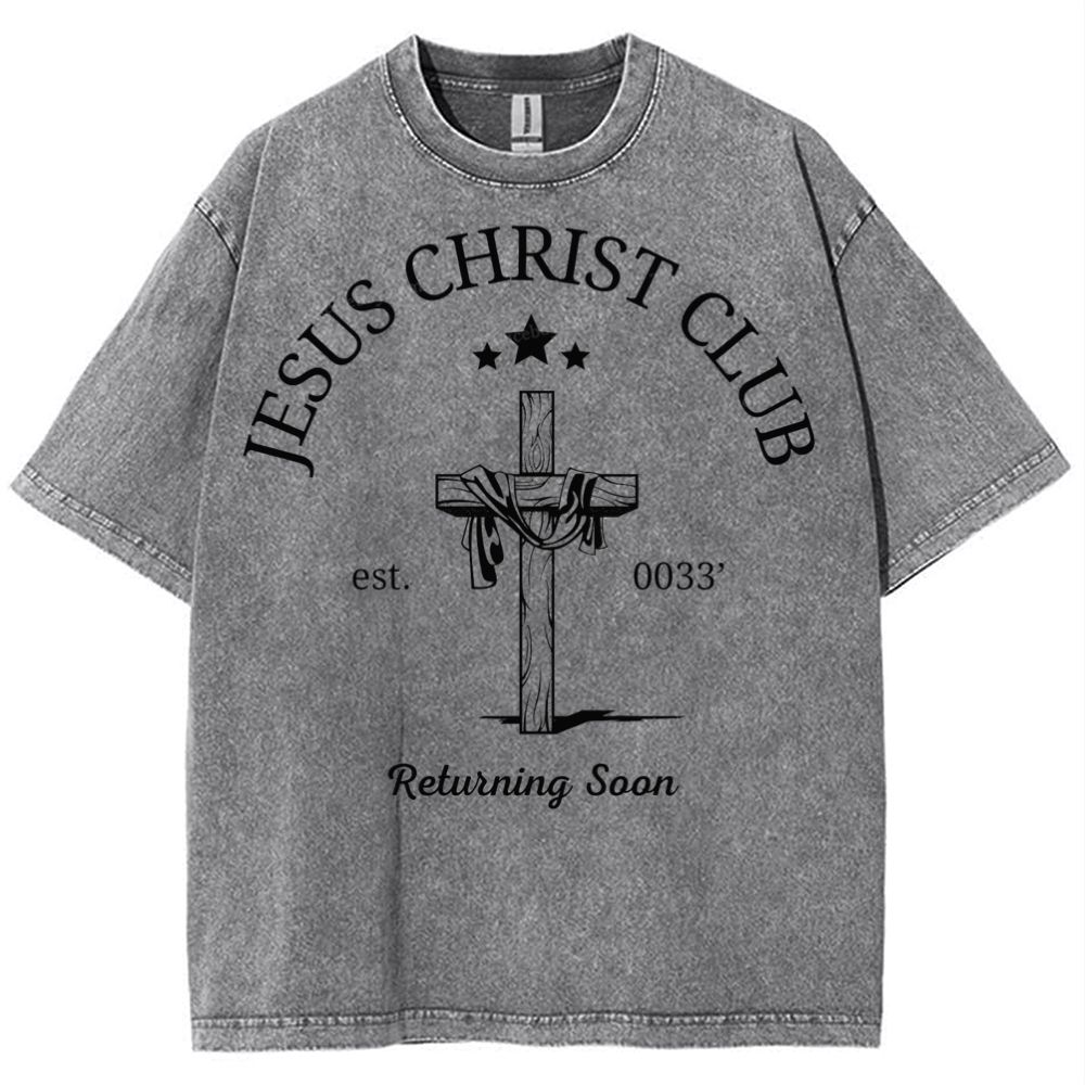 Jesus Christ Club Snowflake Vintage Cotton T-Shirt