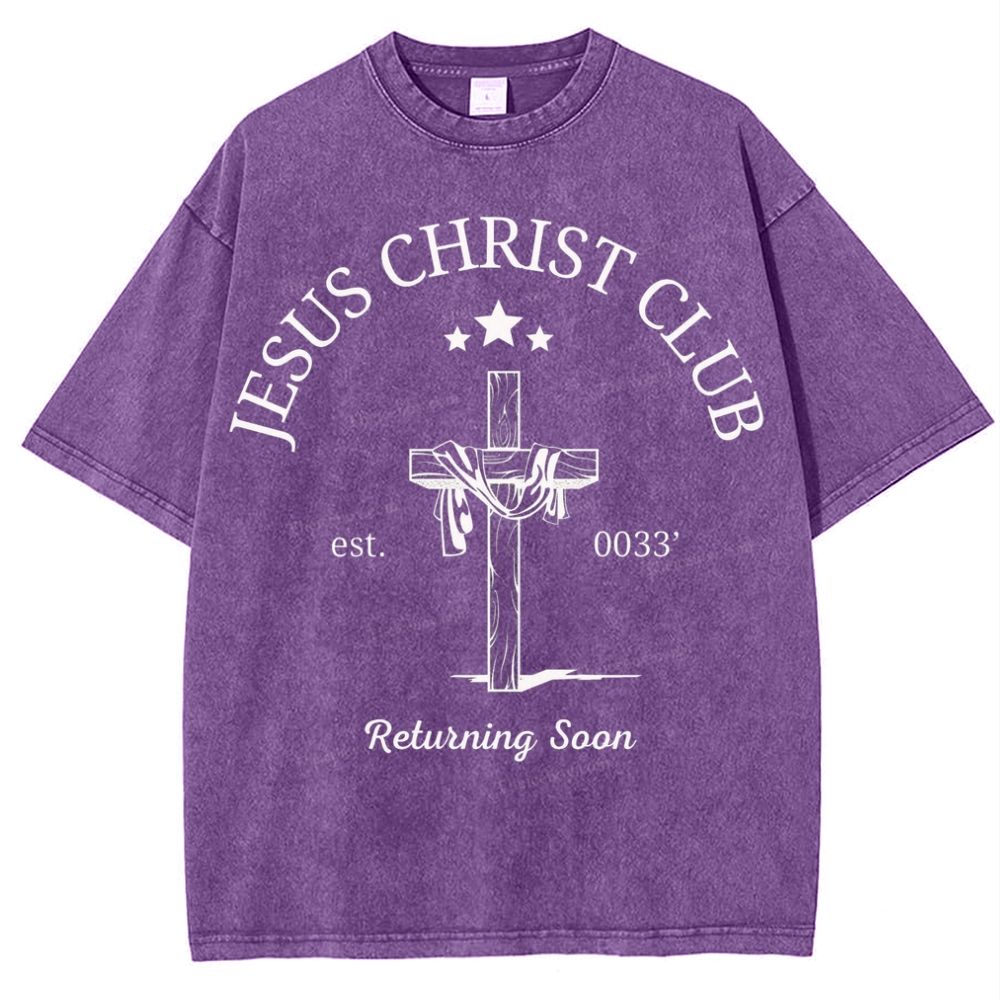 Jesus Christ Club Snowflake Vintage Cotton T-Shirt