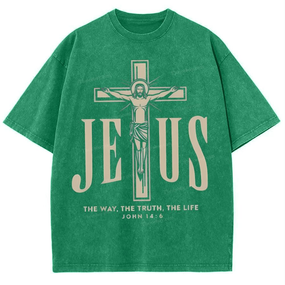 The Way The Truth The Life Snowflake Vintage Cotton T-Shirt