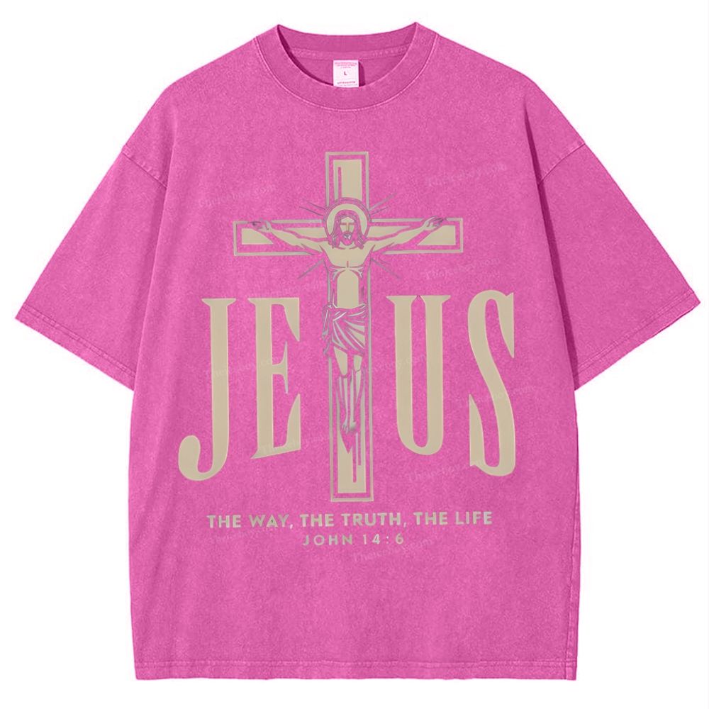 The Way The Truth The Life Snowflake Vintage Cotton T-Shirt